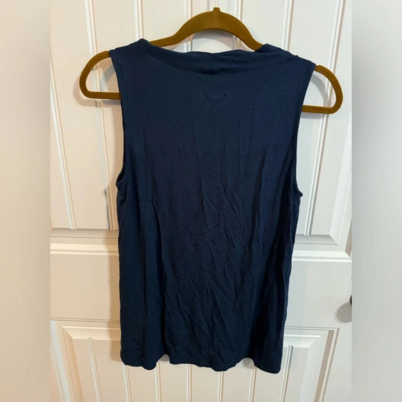 Soft Surroundings Navy Stretchy V Neck - Picture 6 of 6